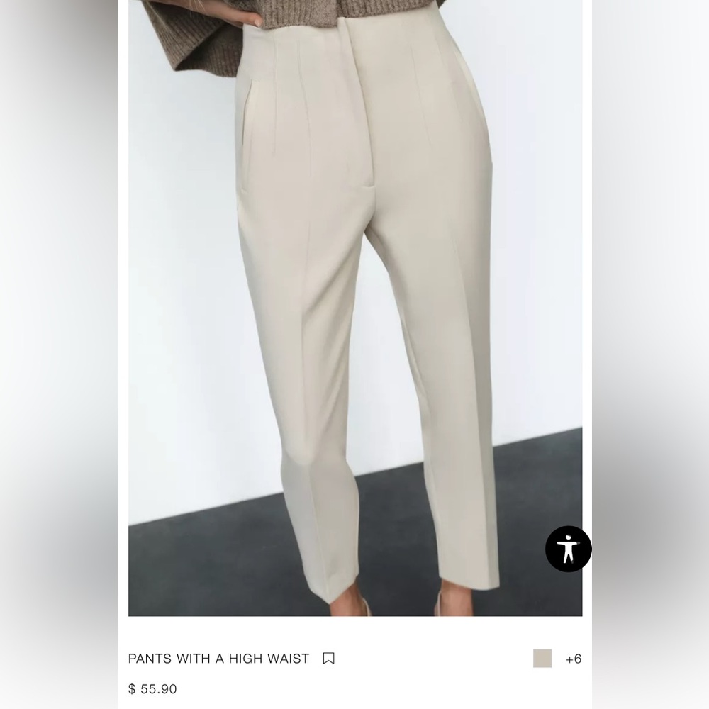 Zara pants with high waist size M